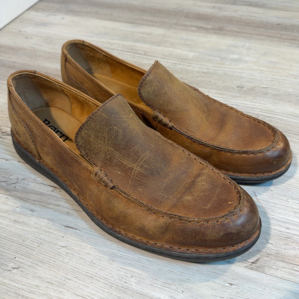 Børn Thatcher Moc Toe Loafers Men's Sz 12M Brown Leather